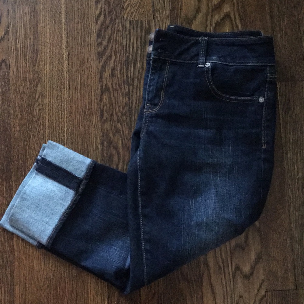 American Eagle cropped artist jeans, size 10